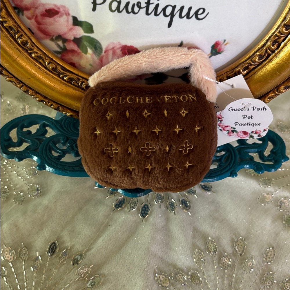 Brown Plush Pet Toy Louis Vuitton Faux ~ Gucci’s Pet Pawtique
